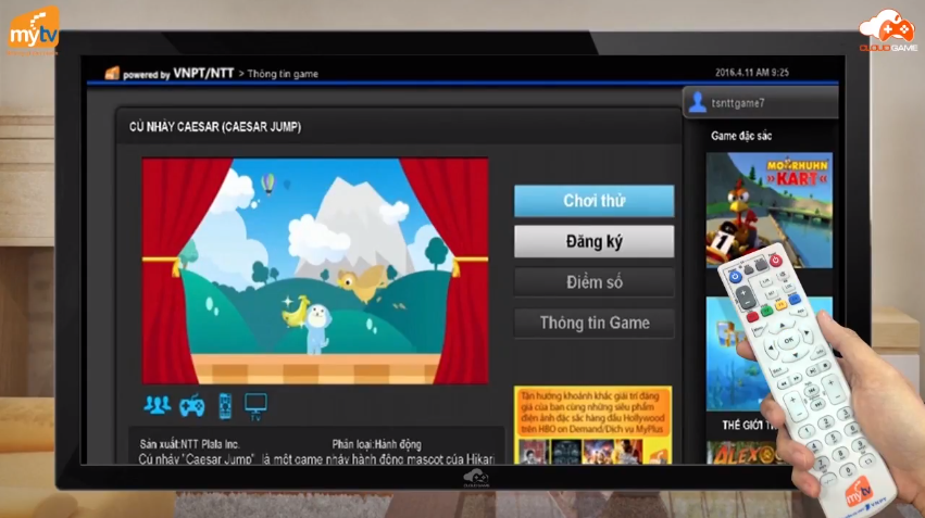 Hướng dẫn đăng ký Cloud Game trên MyTV 